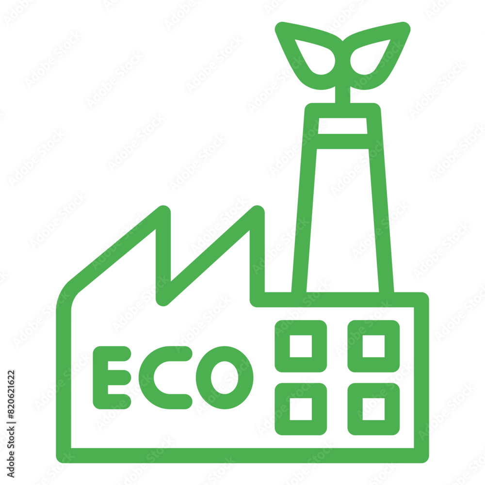 Eco factory Vector Icon Design Illustration Eco factory Vector Icon Design Illustration