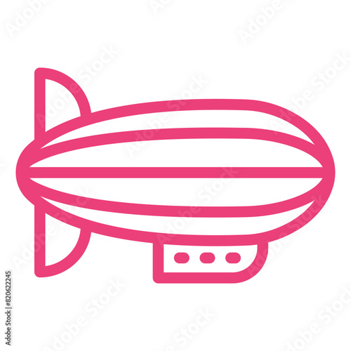 Blimp Vector Icon Design Illustration