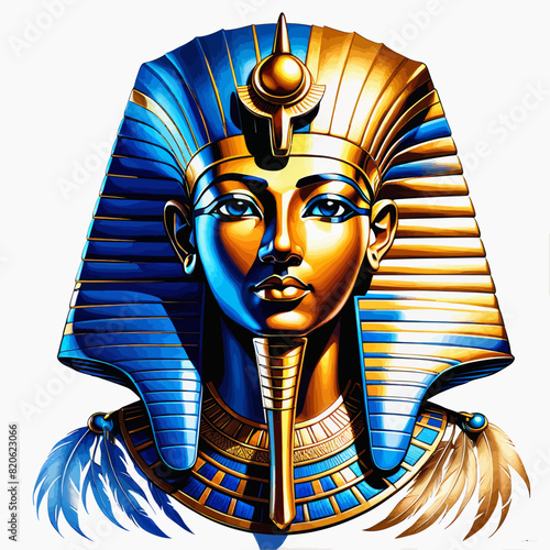 a painting of an egyptian pharaoh
