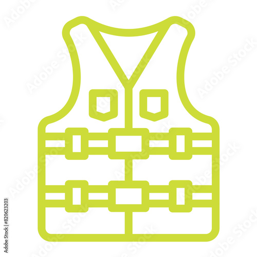 Life vest Vector Icon Design Illustration