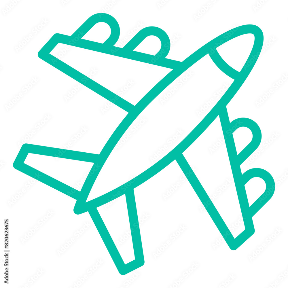 Fototapeta premium Airplane Vector Icon Design Illustration