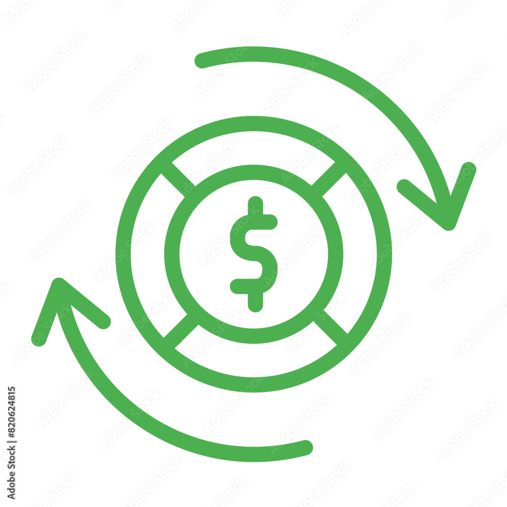 Money flow Vector Icon Design Illustration Money flow Vector Icon Design Illustration