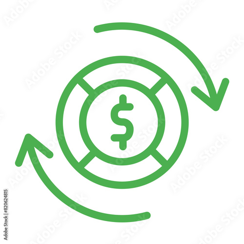 Money flow Vector Icon Design Illustration