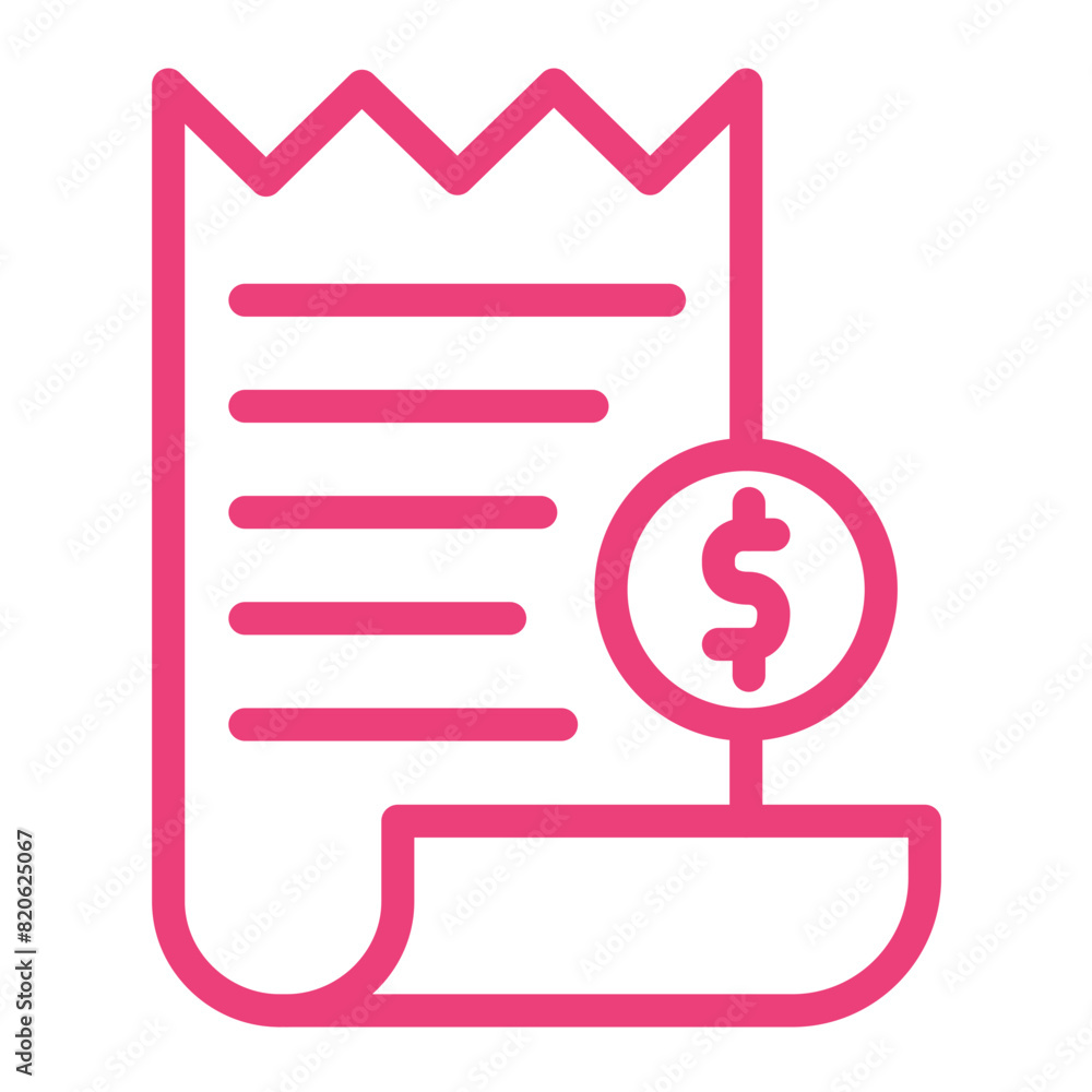 Receipt Vector Icon Design Illustration Receipt Vector Icon Design Illustration
