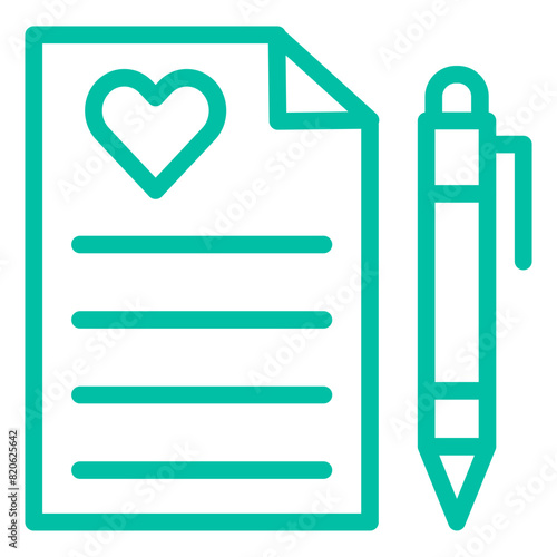 Wedding contract Vector Icon Design Illustration