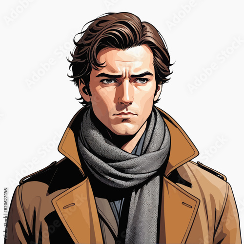 a man with a scarf around his neck
