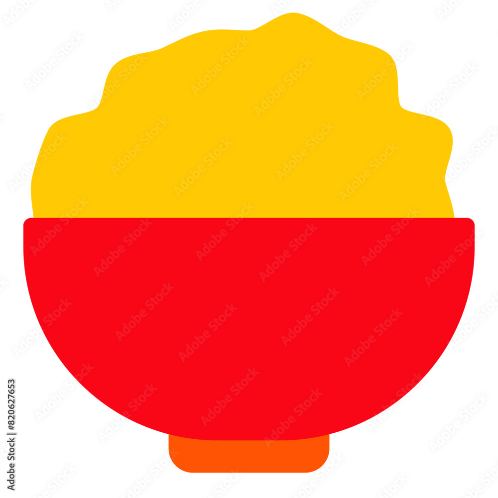 Obraz premium Rice Icon in Flat Style