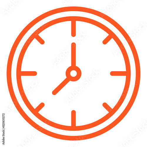 Wall Clock Vector Icon Design Illustration