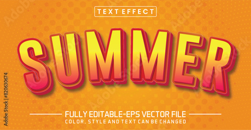Summer font Text effect editable