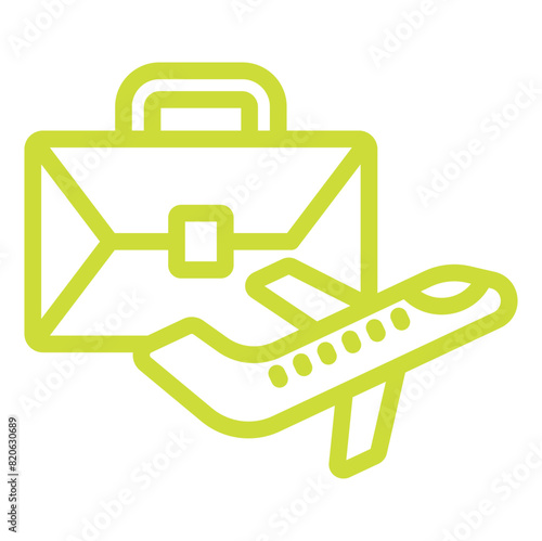 Business Trip Vector Icon Design Illustration