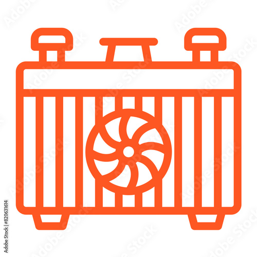 Car radiator Vector Icon Design Illustration