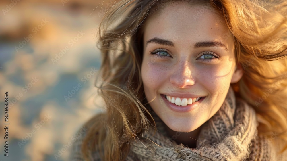 portrait of a smiling woman with long blond hair portrait of a smiling woman with long blond hair