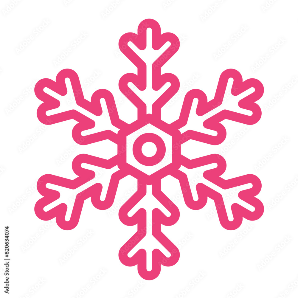 Obraz premium Snowflake Vector Icon Design Illustration