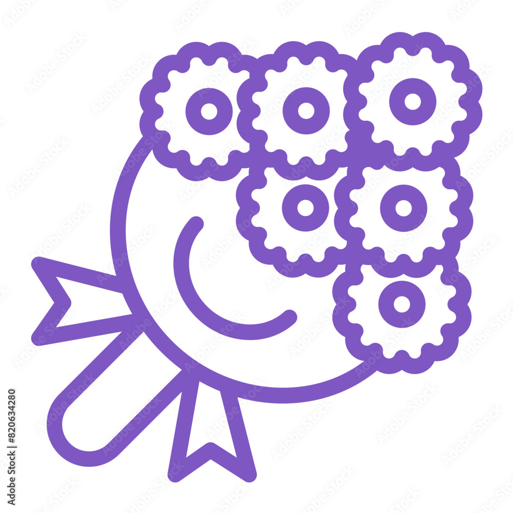 Bouquet Vector Icon Design Illustration Bouquet Vector Icon Design Illustration