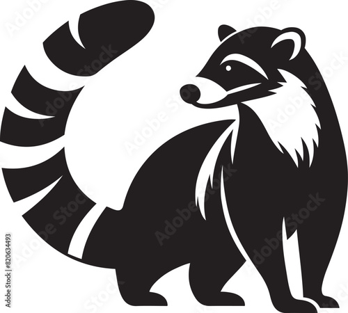 Coati silhouette vector icon illustration.
