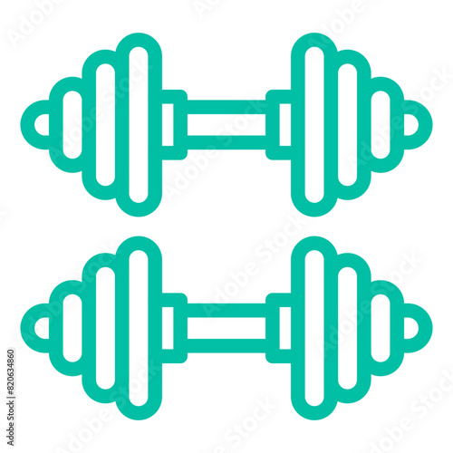 Barbell Vector Icon Design Illustration