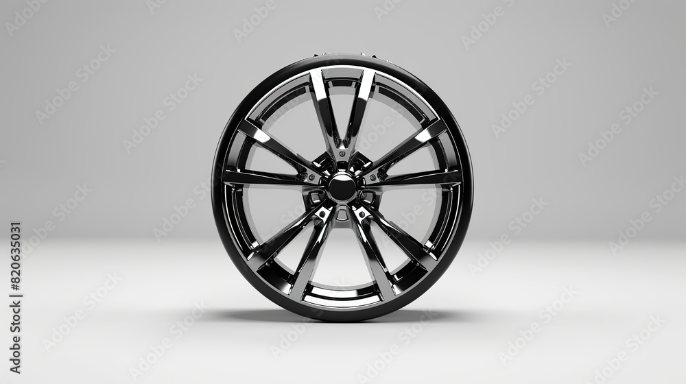 Showcase of 22Inch Sport Rims with Ample Space for Copy on plain background. copy space for text.
