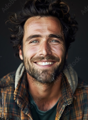 Portrait of a smiling man with a beard