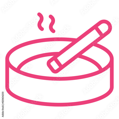 Ashtray Vector Icon Design Illustration photo