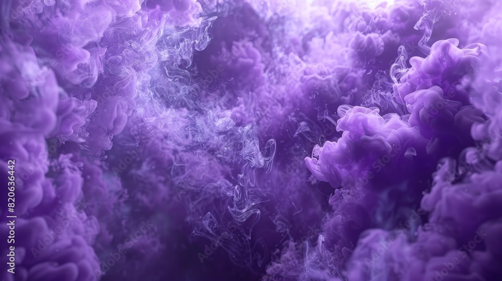 Fototapeta premium Mysterious purple mist with smoky haze, creating a soothing and enigmatic abstract background