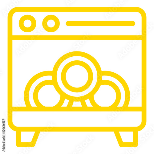 Dishwasher Vector Icon Design Illustration
