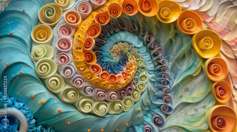 colorful fractal design with spirals and swirl colorful fractal design with spirals and swirl