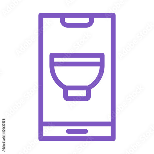 Mobile Recipe Vector Icon Design Illustration