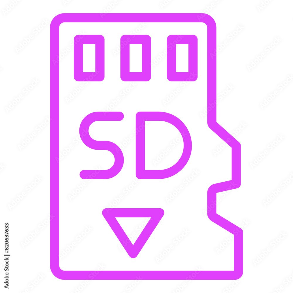 Memory card Vector Icon Design Illustration Memory card Vector Icon Design Illustration