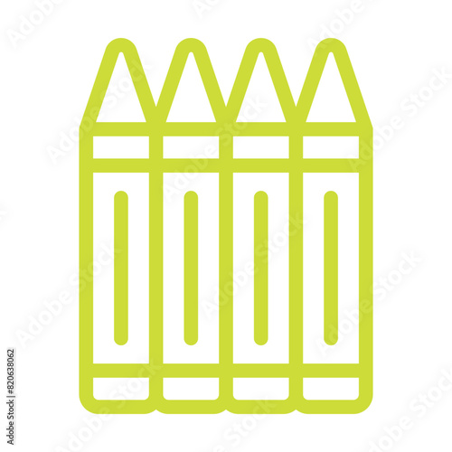 Crayons Vector Icon Design Illustration