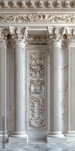 Classic Gypsum Bas-Relief Wall Decor photo