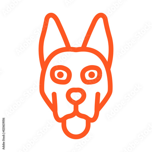 Dog Vector Icon Design Illustration