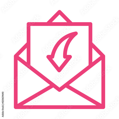 Receive Mail Vector Icon Design Illustration