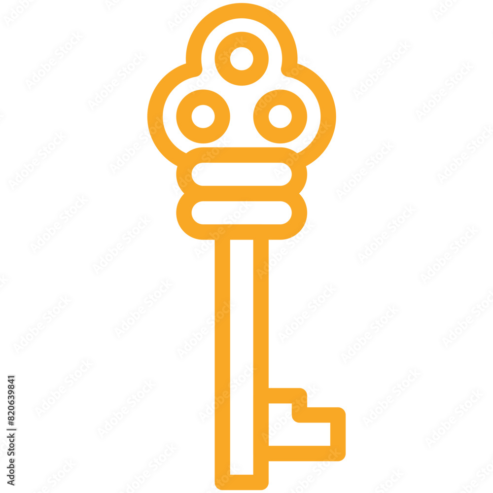 Medieval key Vector Icon Design Illustration Medieval key Vector Icon Design Illustration
