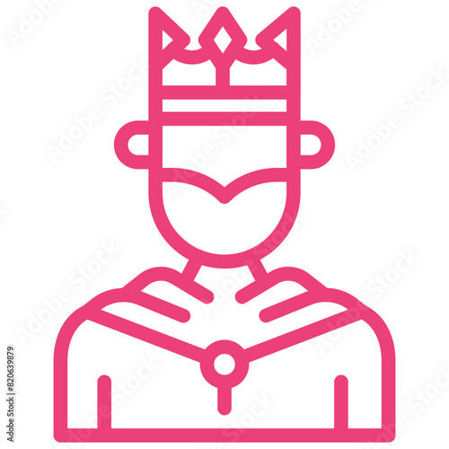 King Vector Icon Design Illustration