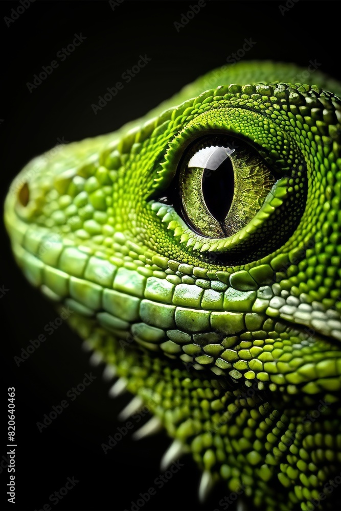 Fototapeta premium Alien creature s enigmatic eyes galaxy like iris with depth and mystery, reflecting intelligence