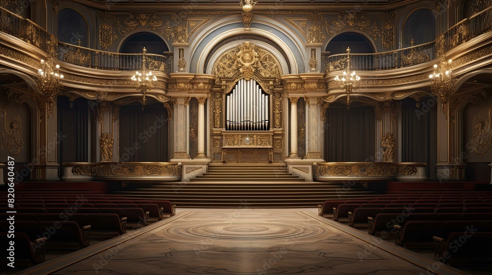 Obraz premium Interior of the church of the holy sepulchre. AI generated art illustration.