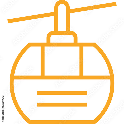 Cable car cabin Vector Icon Design Illustration
