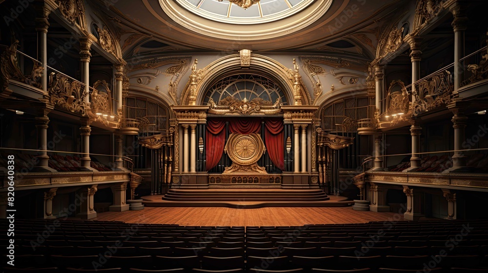 Obraz premium Interior of the church of the holy sepulchre. AI generated art illustration.