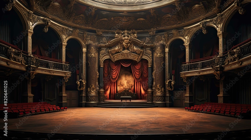 Obraz premium Interior of the church of the holy sepulchre. AI generated art illustration.