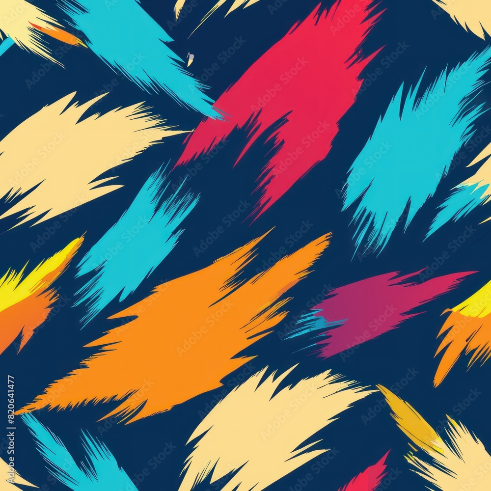 Seamless pattern of gestural brush strokes capturing the essence of a bustling cityscape, Generative AI Seamless pattern of gestural brush strokes capturing the essence of a bustling cityscape, Generative AI