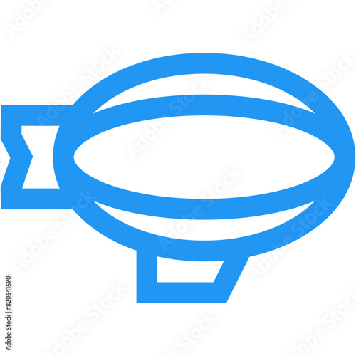 Flying Airship Vector Icon Design Illustration
