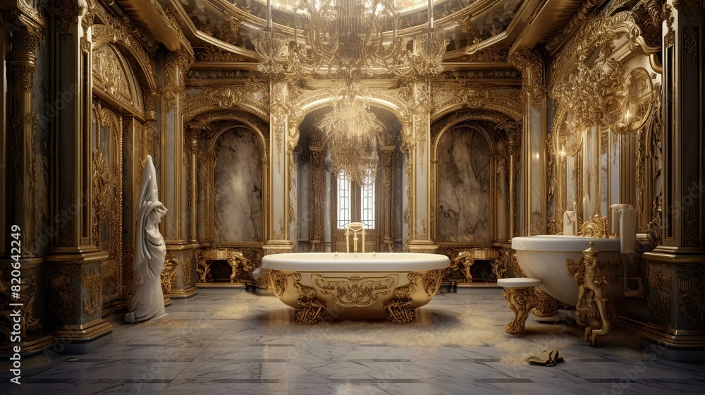 Obraz premium Interior of the church of st john the baptist. AI generated art illustration.