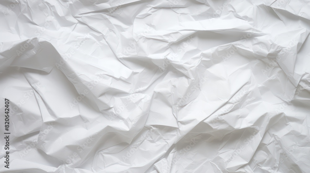 Recycled crumpled white paper texture or paper background Recycled crumpled white paper texture or paper background