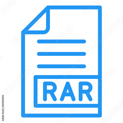 RAR Vector Icon Design Illustration photo