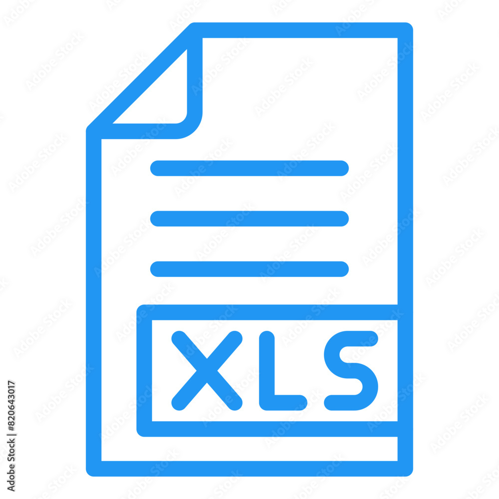 XLS Vector Icon Design Illustration XLS Vector Icon Design Illustration