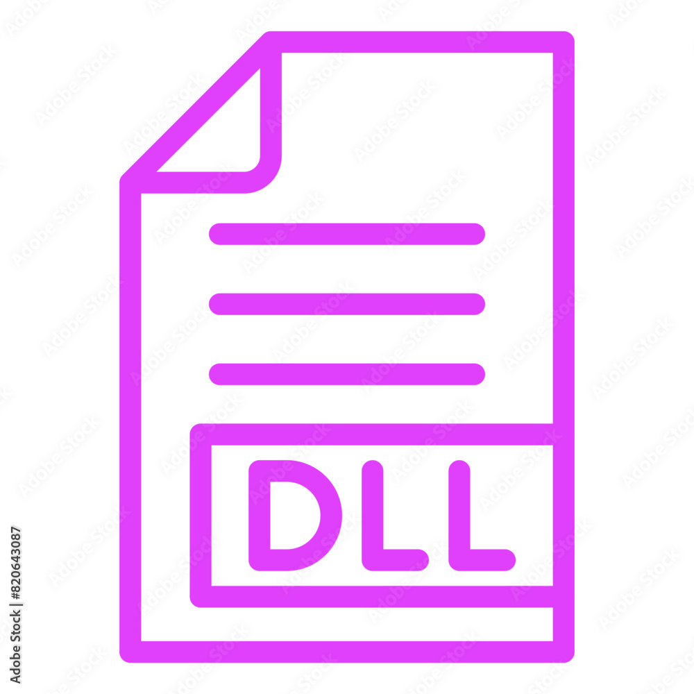 DLL Vector Icon Design Illustration DLL Vector Icon Design Illustration
