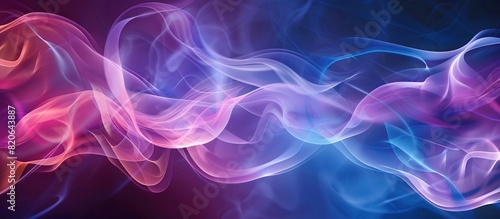Colorful abstract background vector with smoke waves, vibrant color.