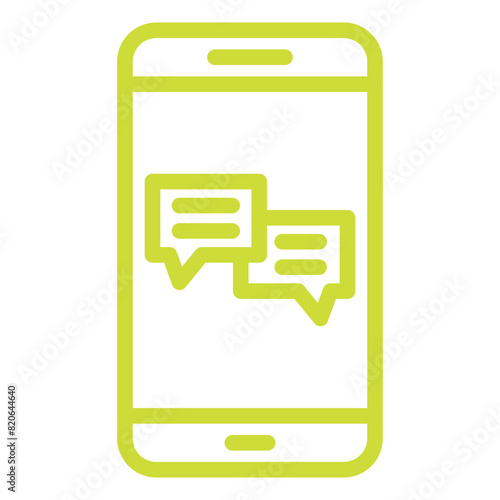 Mobile chat Vector Icon Design Illustration