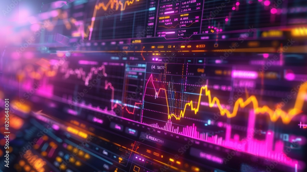 © wiraphat - financial graph with up trend line candlestick chart in stock market © wiraphat - financial graph with up trend line candlestick chart in stock market