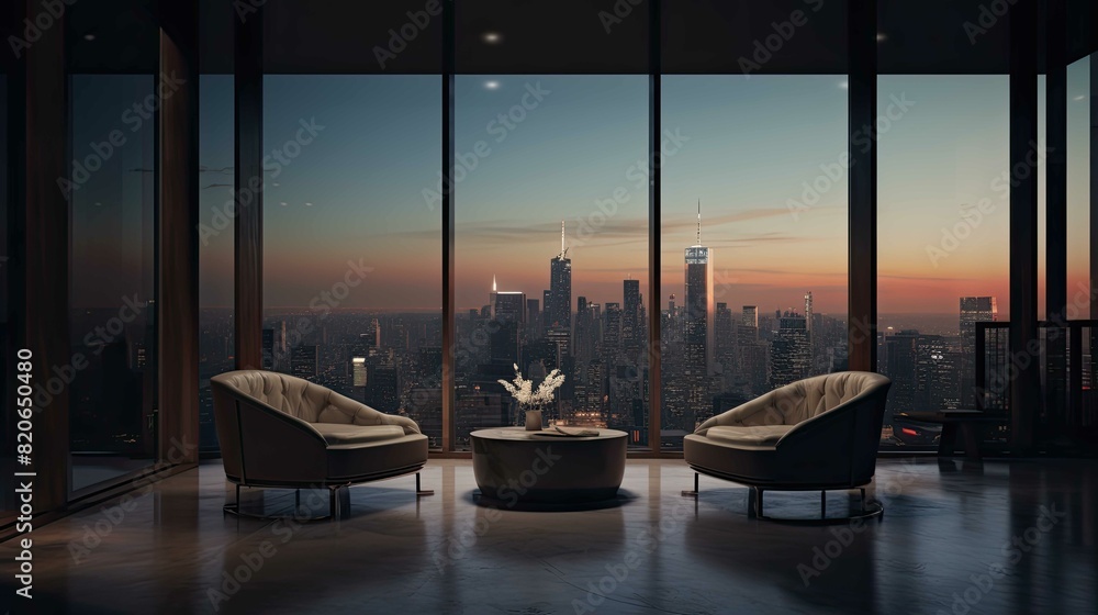 Fototapeta premium View of a boat in the harbor. AI generated art illustration.